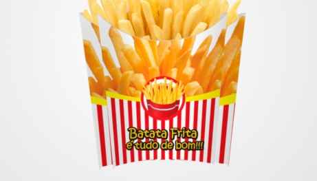 Caixa Embalagem Para Batatas Fritas