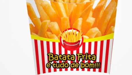 Caixinha Embalagem Para Batatinha Fritas
