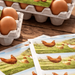 Rótulos Adesivos Para Bandeja De Ovos